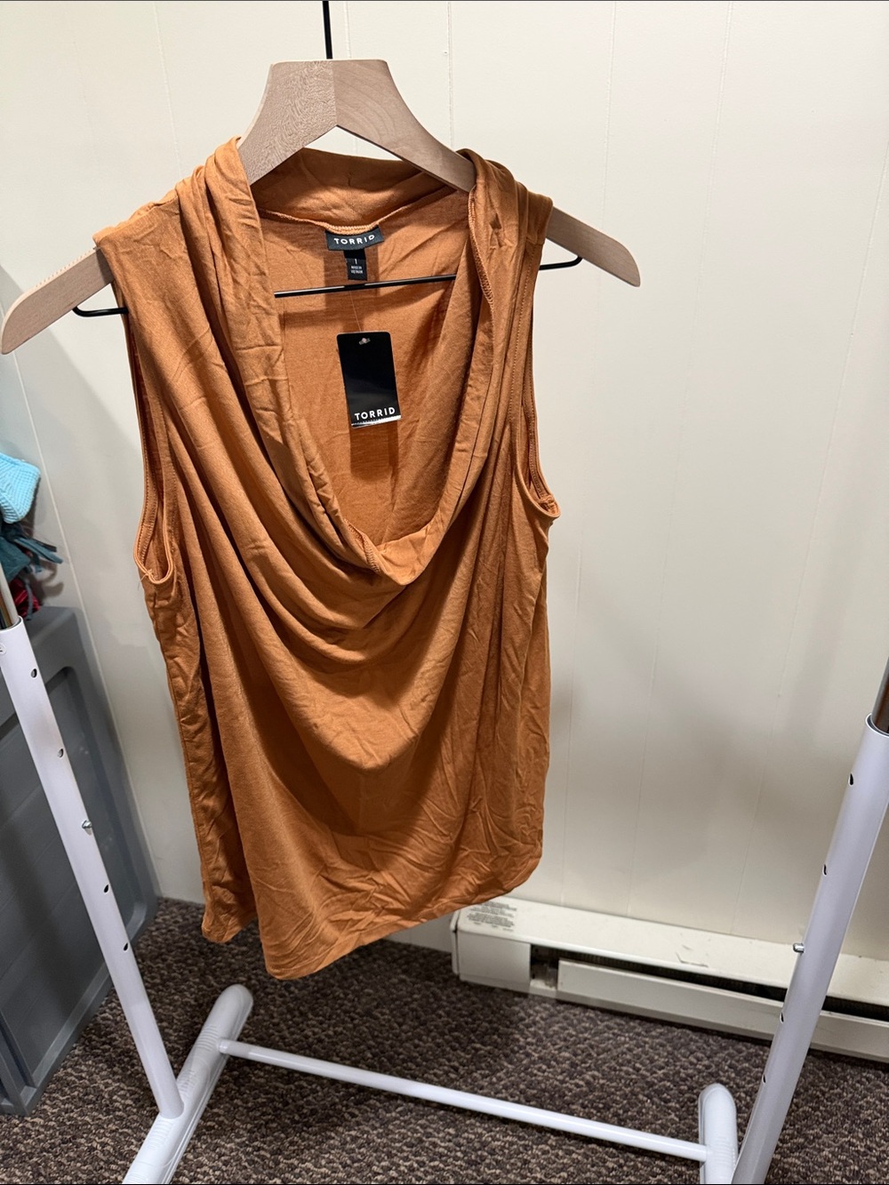 torrid Rust Cowl Neck Sleeveless Tank